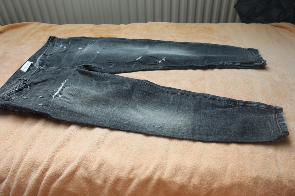 Faith Connexion Jeans - Zwart/Grijs, Gedragen, Faith Connexion, Verzenden, Zwart, Zo goed als nieuw