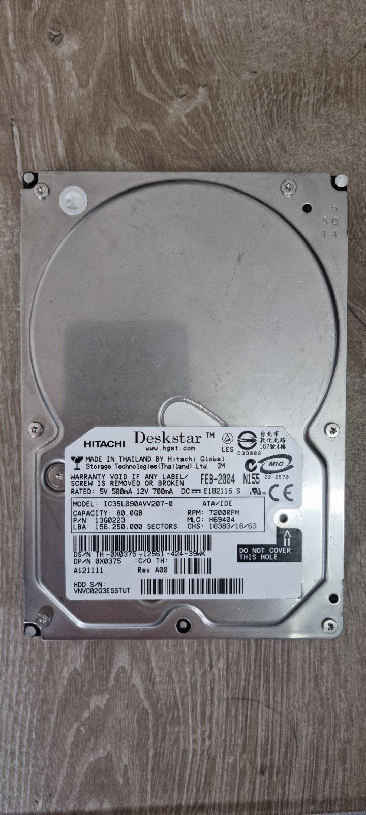 80 GB IDE (PATA) HDDA, Ophalen of Verzenden, Desktop