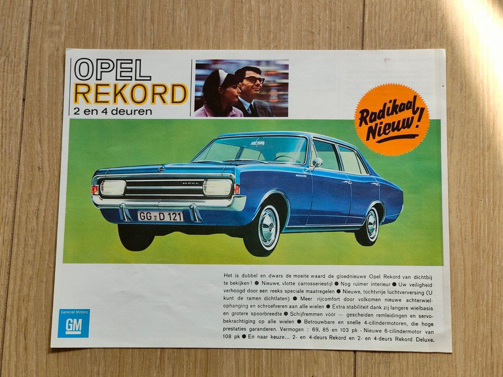 Autofolder Opel Rekord 2 en 4 deuren, Ophalen of Verzenden, Zo goed als nieuw, Opel