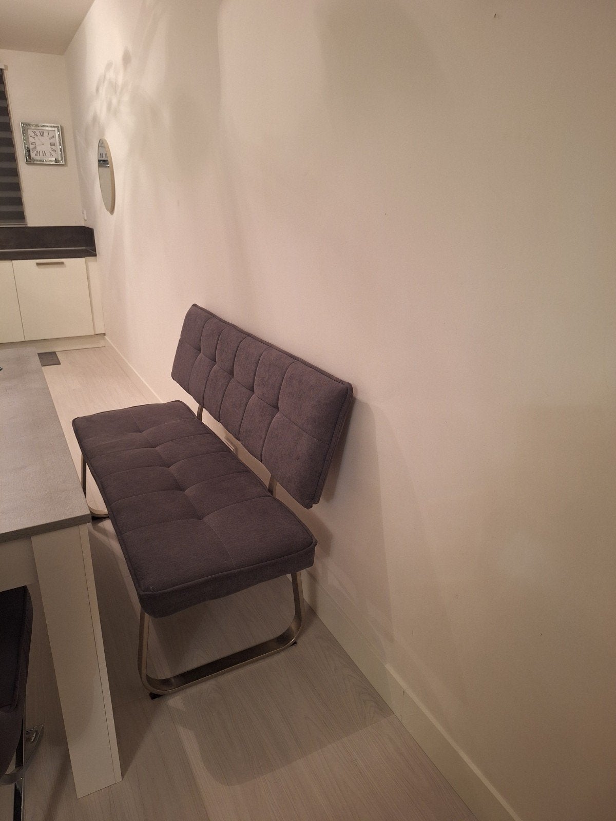 Nieuwe eetbank 140 cm. Kleur: antraciet, Ophalen, Nieuw, Driepersoons