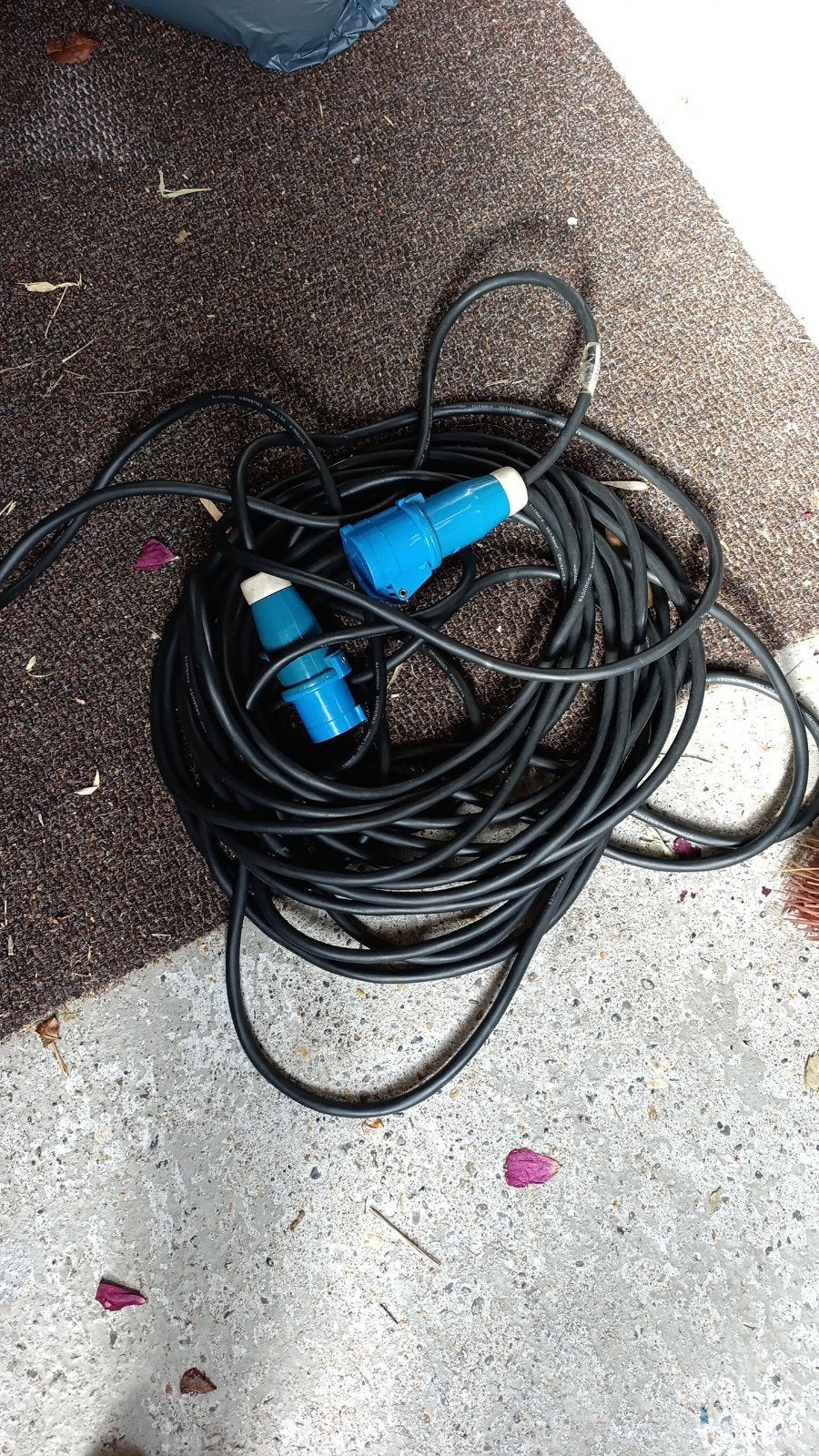 Verlengsnoer met CEE stekkers - 20 meter, Ophalen of Verzenden, Gebruikt, Overige merken, Kabel of Snoer