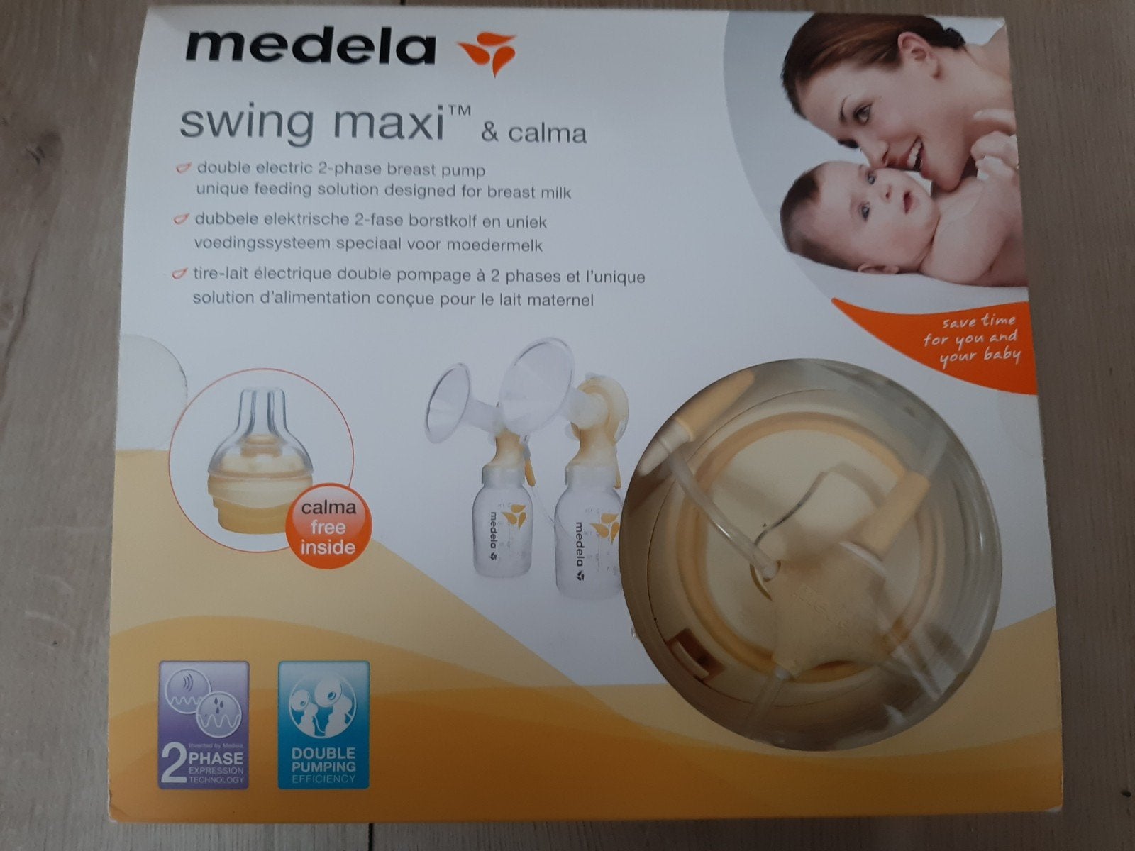 Medela Swing Maxi & Calma dubbele elektrische borstkolf, Gebruikt, Medela, Draadloos, Borstkolf