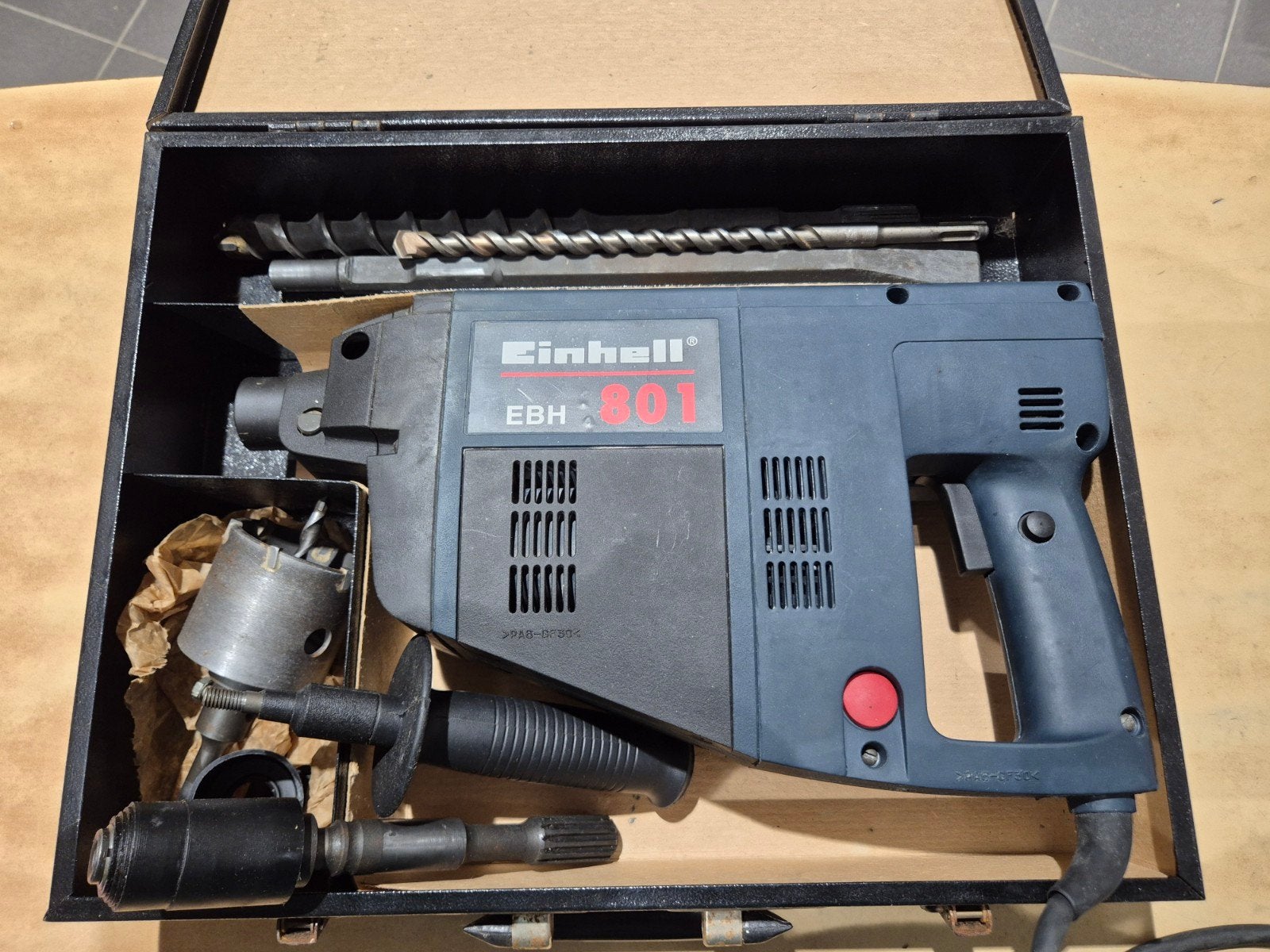 einhell EBH 801 zware boorhamer in kist, Gebruikt, Boor- en/of Breekhamer, Onbekend, Ophalen of Verzenden