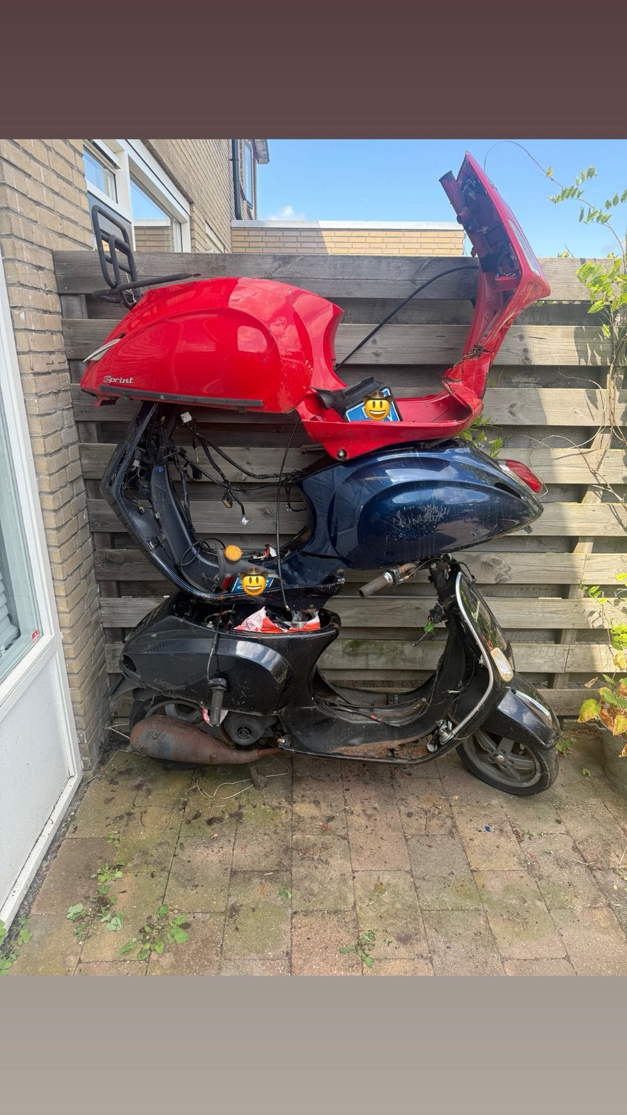 Partij frames scooter Vespa LX 2008 - 2015/2016 sprint snor, Ophalen, Gebruikt, Benzine, Zip