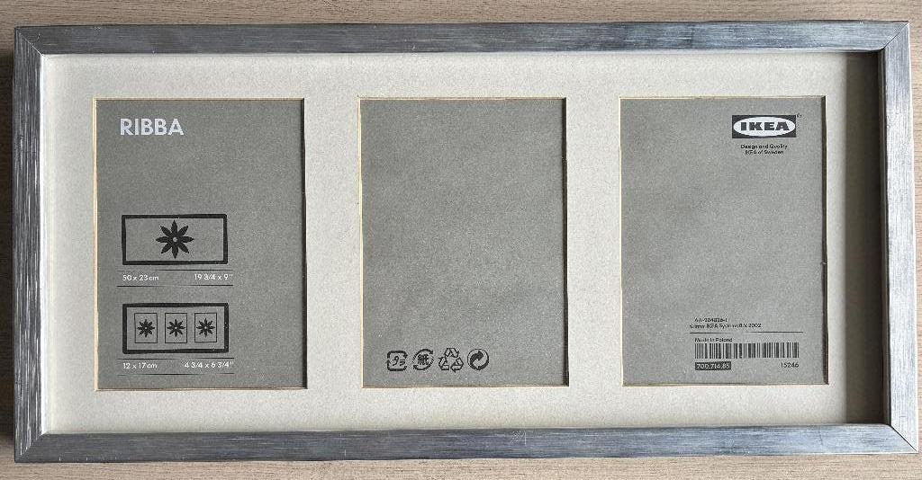 Zilverkleurige IKEA Fotolijst RIBBA (3 foto's), Ophalen, Zo goed als nieuw