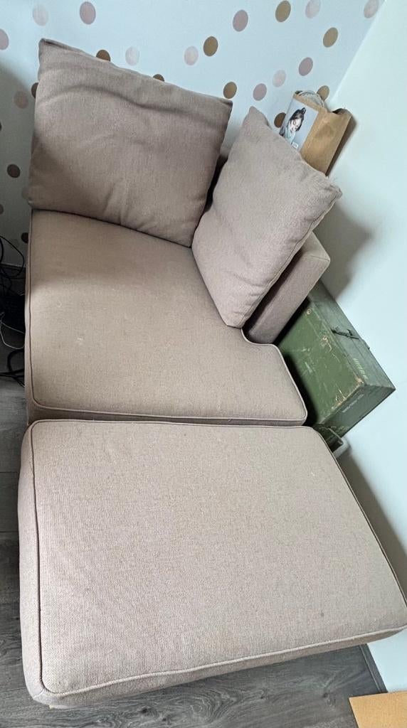 GRATIS: Chaise longue, bankje met voetenbankje / hocker, Ophalen, Gebruikt, Eenpersoons, 150 cm of meer