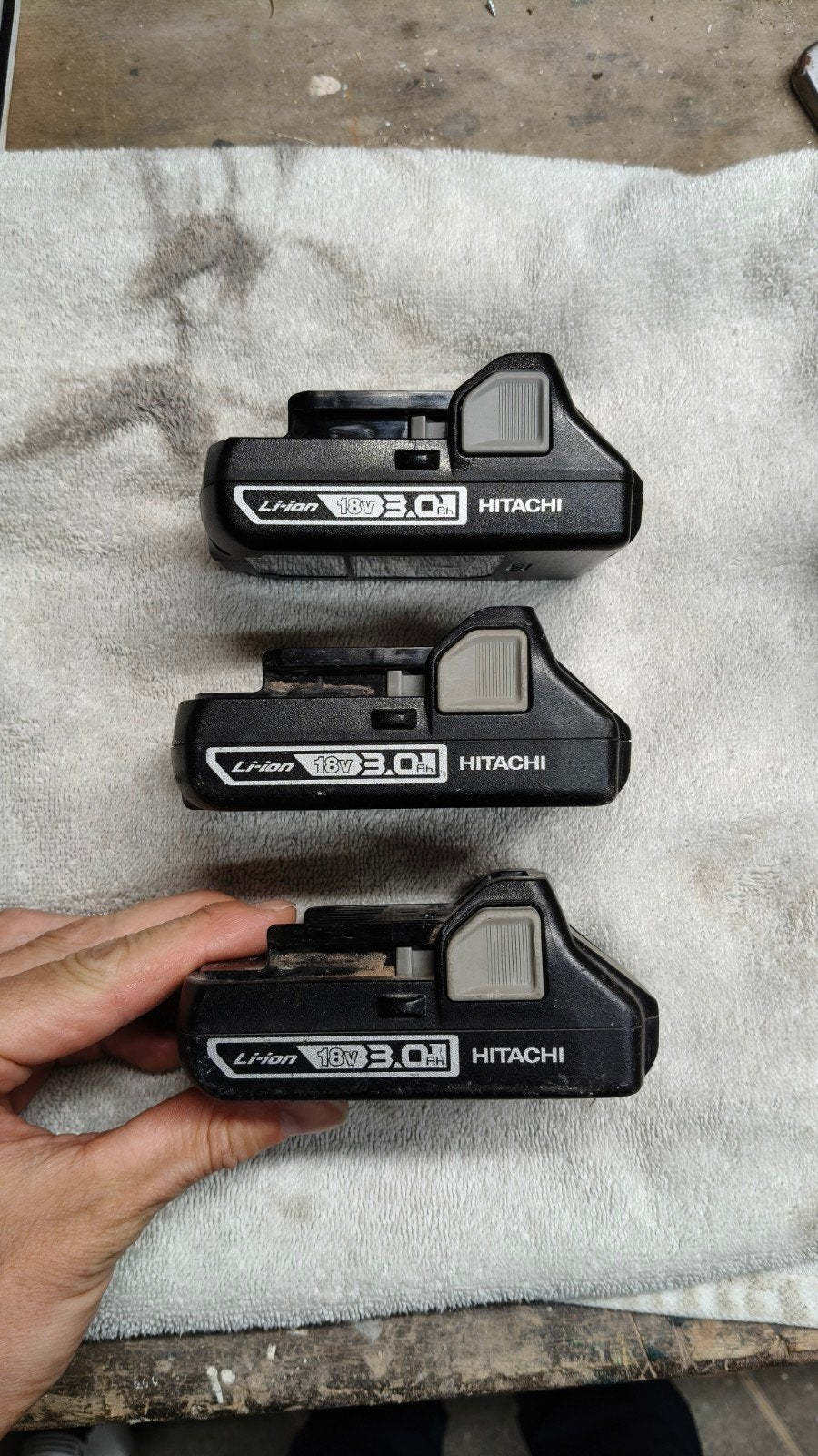 Hikoki 18V 3Ah accu (3 stuks), Doe-het-zelf en Verbouw, Gereedschap | Overige machines, Ophalen of Verzenden, Gebruikt