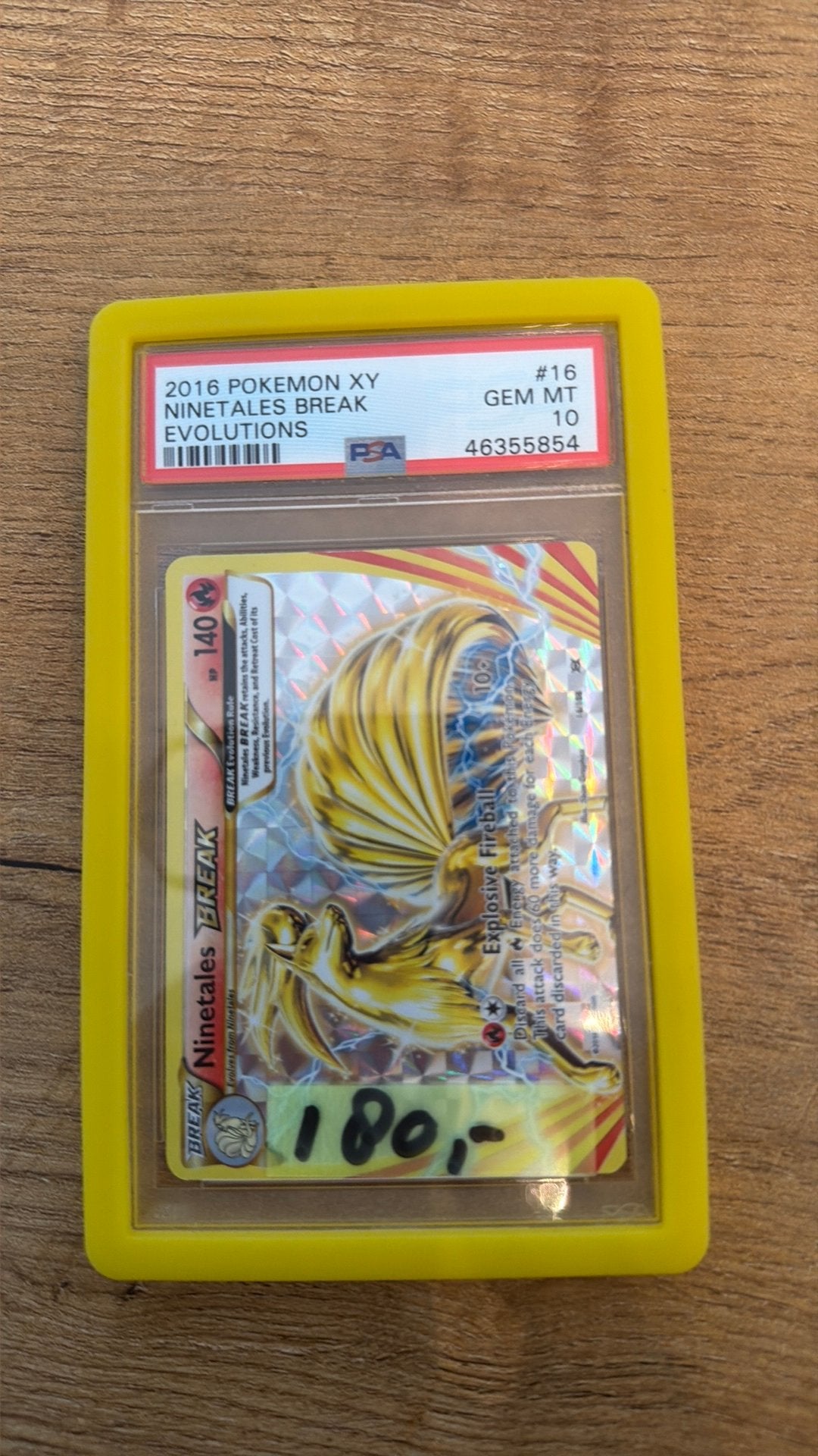 2016 POKEMON XY EVOLUTIONS #16 NINETALES BREAK PSA 10, Ophalen of Verzenden, Zo goed als nieuw