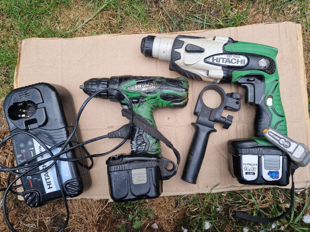 Hitachi accuboormachine en klophamer 14,4V,, Ophalen of Verzenden, Gebruikt, Boor- en Schroefmachine