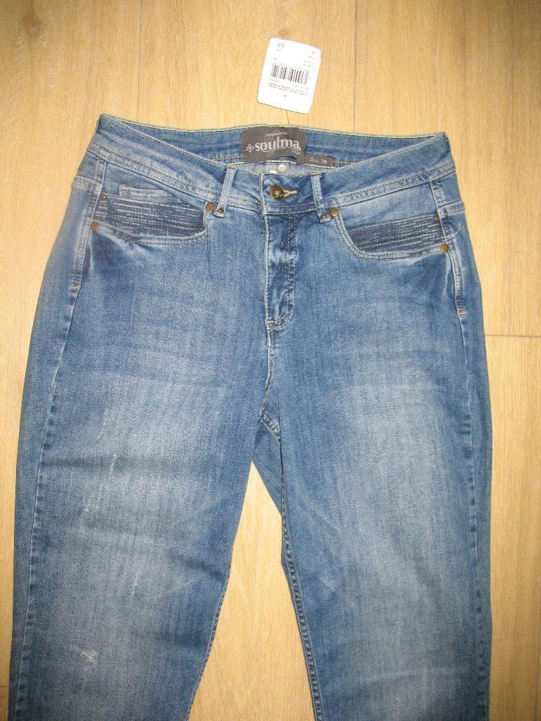 Soulmate Stretch Spijkerbroek Mt 38 Ongedragen, Kleding | Dames, Maat 38/40 (M), Blauw, Nieuw, Ophalen of Verzenden