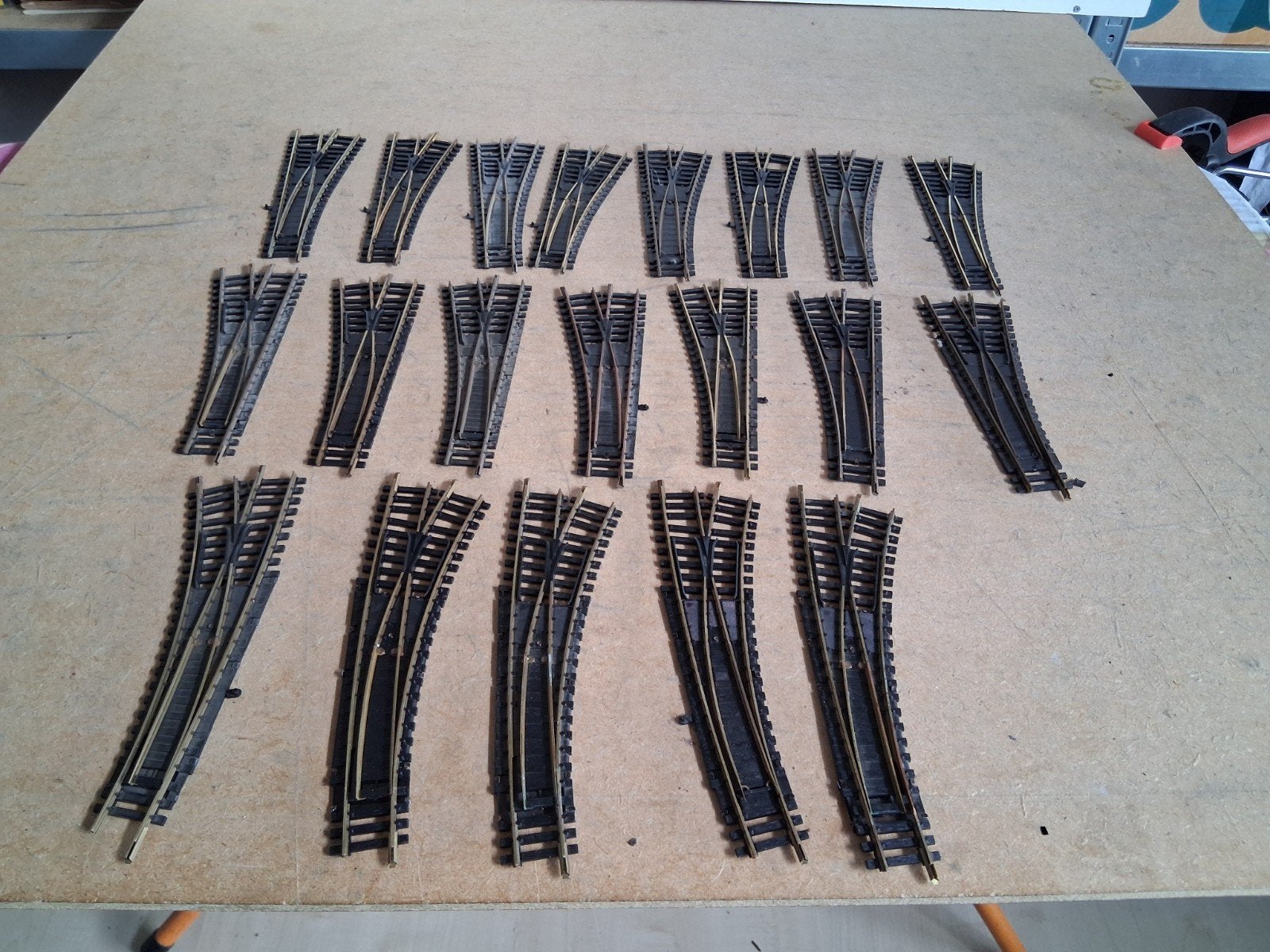20  fleischman handwissels met een mankement 6044/6046, Gebruikt, Gelijkstroom, Fleischmann, Rails