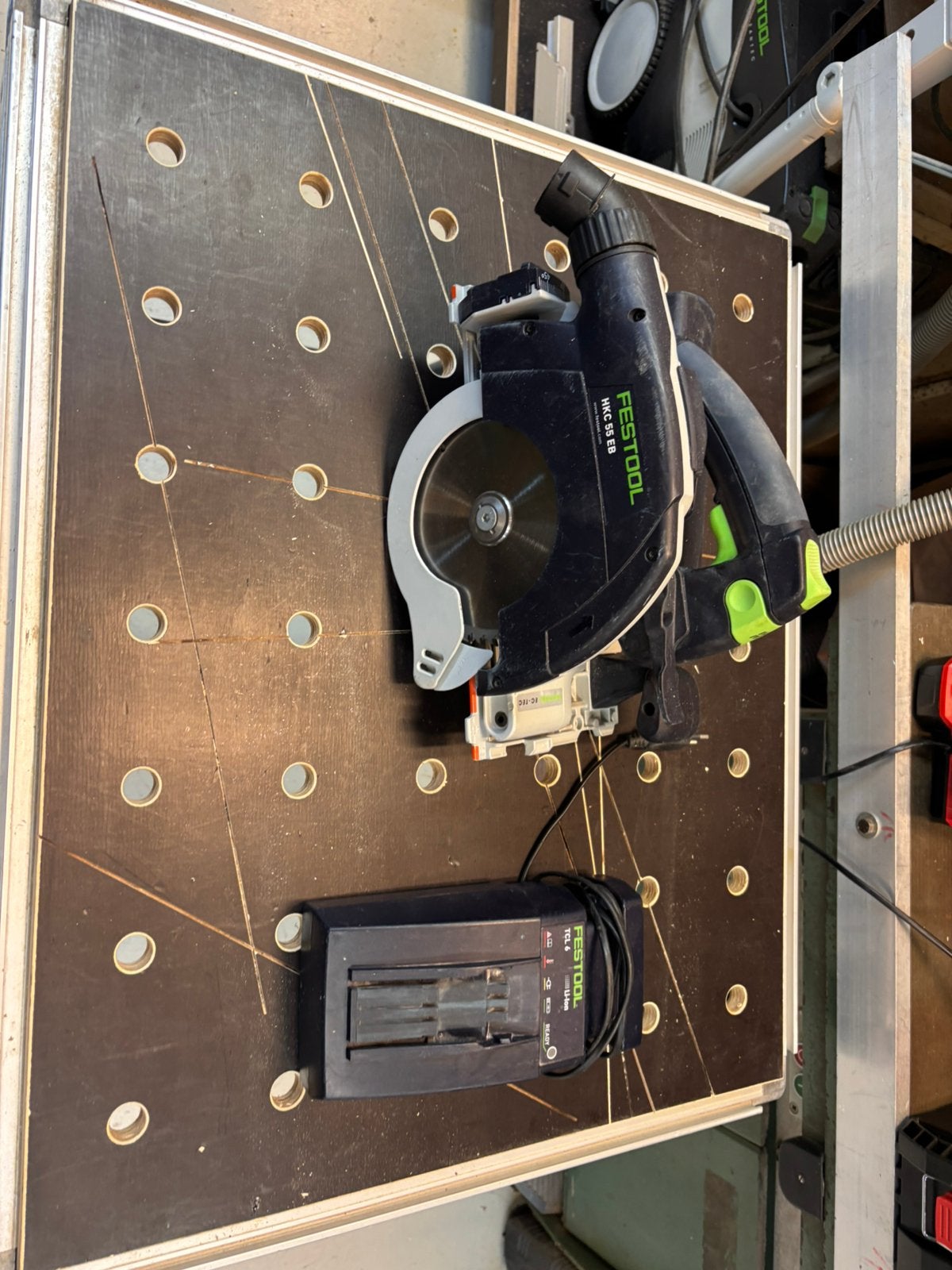 Festool hkc 55 eb cirkelzaag, Cirkelzaag, Ophalen of Verzenden, Zo goed als nieuw, 30 tot 70 mm