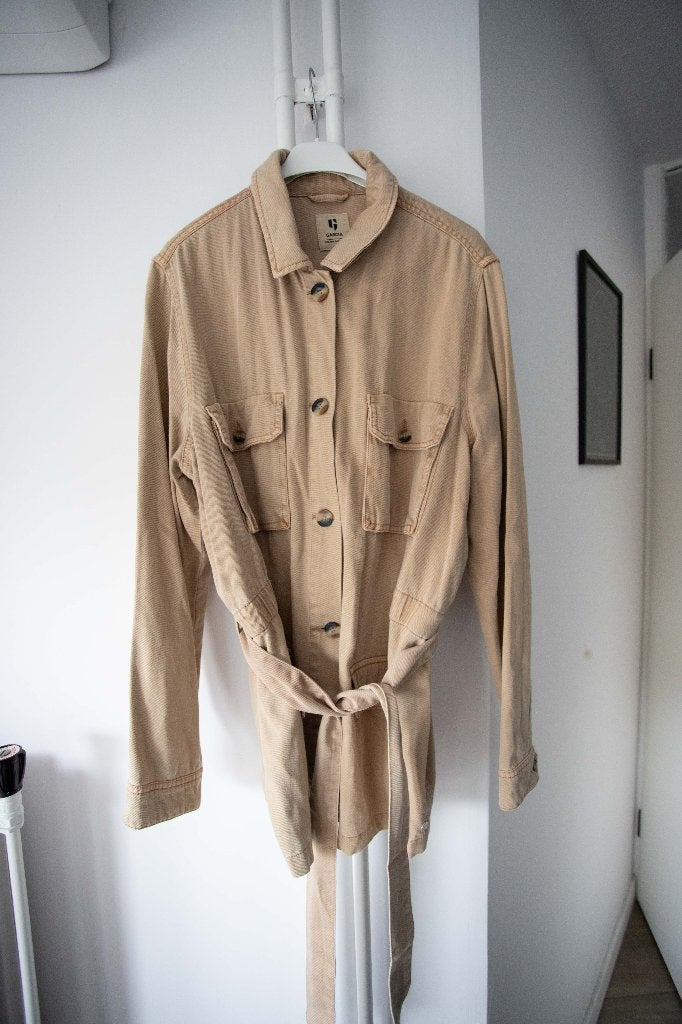 Beige spijkerjasje / zomerjas / shacket Garcia maat XL, Beige, Maat 46/48 (XL) of groter, Ophalen of Verzenden, Zo goed als nieuw