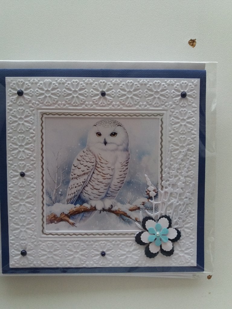 Kerstkaartje met sneeuwuil no. 93, Ophalen of Verzenden, Nieuw, Kerst