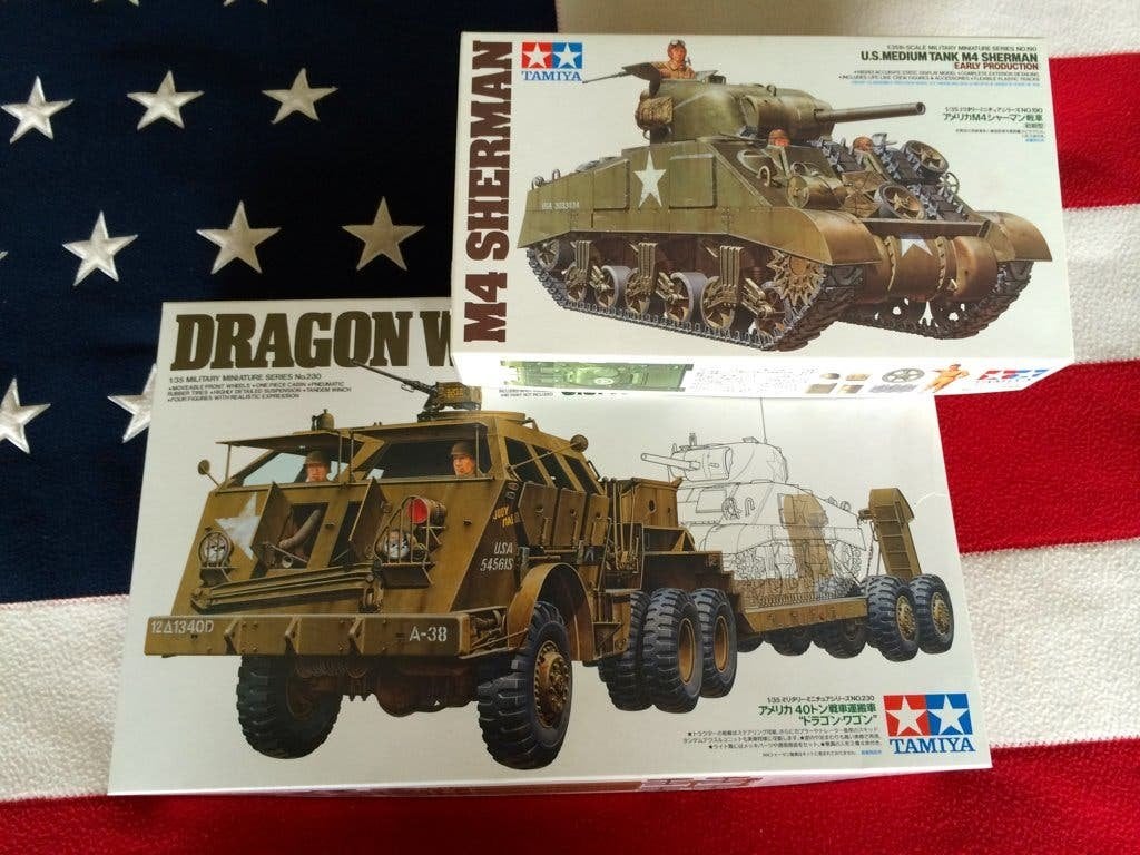 Tamiya Sherman DragonWagon transport 1/35, Tank, Verzenden, 1:32 tot 1:50, Nieuw