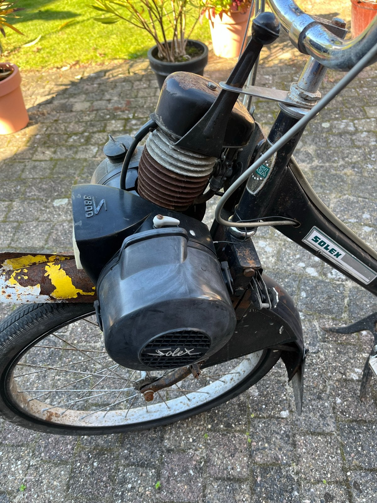 Vintage Solex 3800 motorblokje, Fietsen en Brommers, Ophalen, Gebruikt, Maximaal 25 km/u