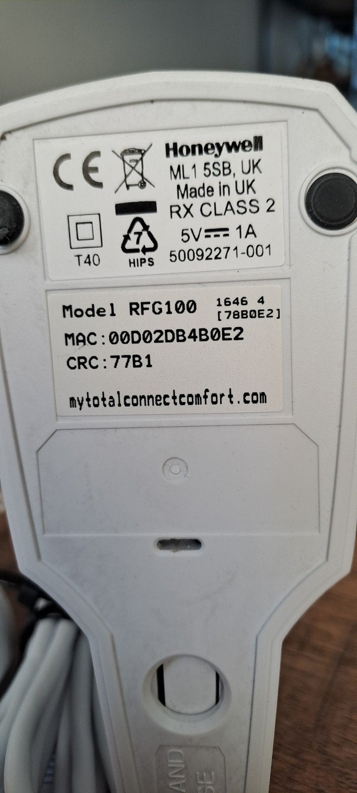 Honeywell RFG100 Gateway & Thermostaat, Ophalen of Verzenden, Slimme thermostaat, Gebruikt