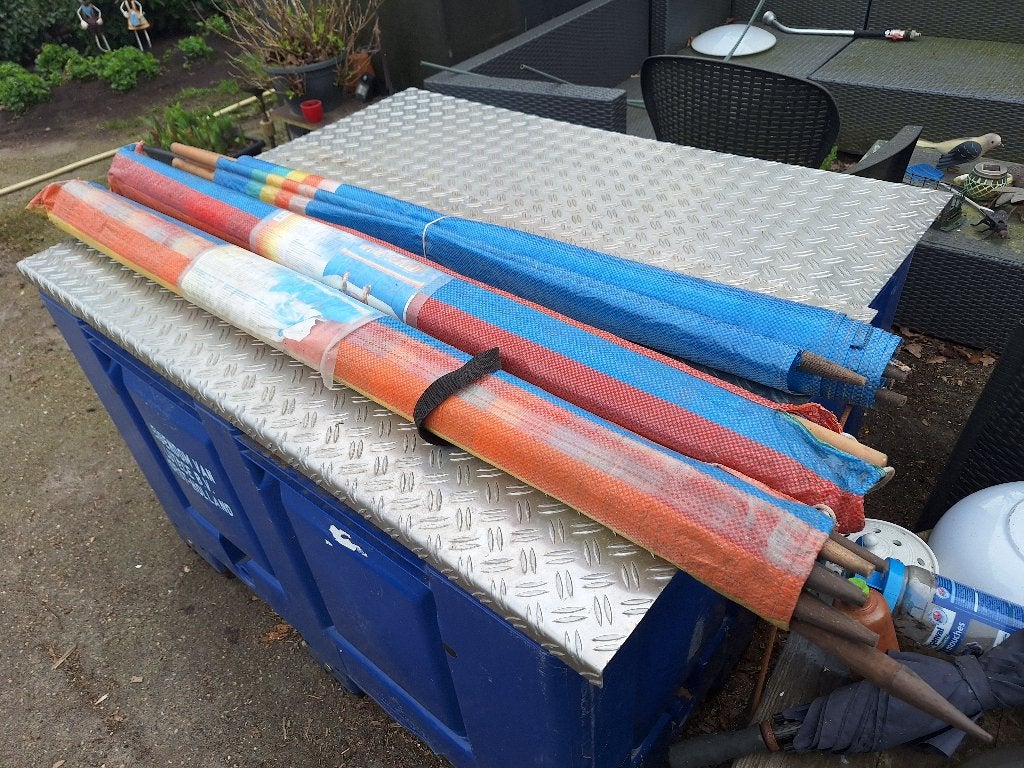 3 windschermen, Ophalen, Gebruikt