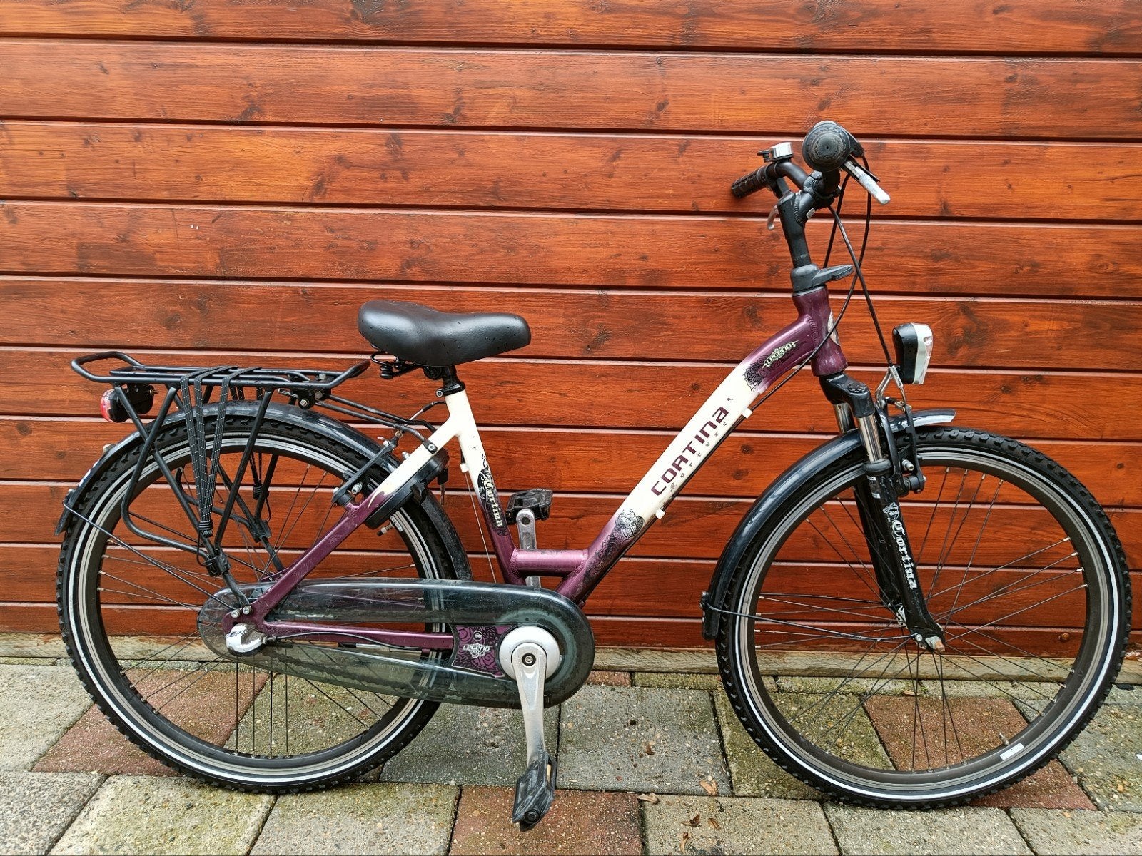 Prachtige Cortina Flower 26 inch meisjes fiets met 3 Nexus V, Terugtraprem, Gebruikt, Handrem, Cortina Flower