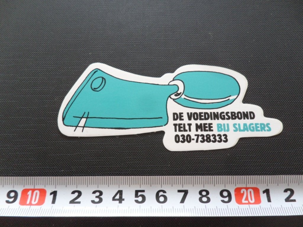 sticker strip vlees hakmes voedingsbond telt mee bij slagers, Ophalen, Zo goed als nieuw