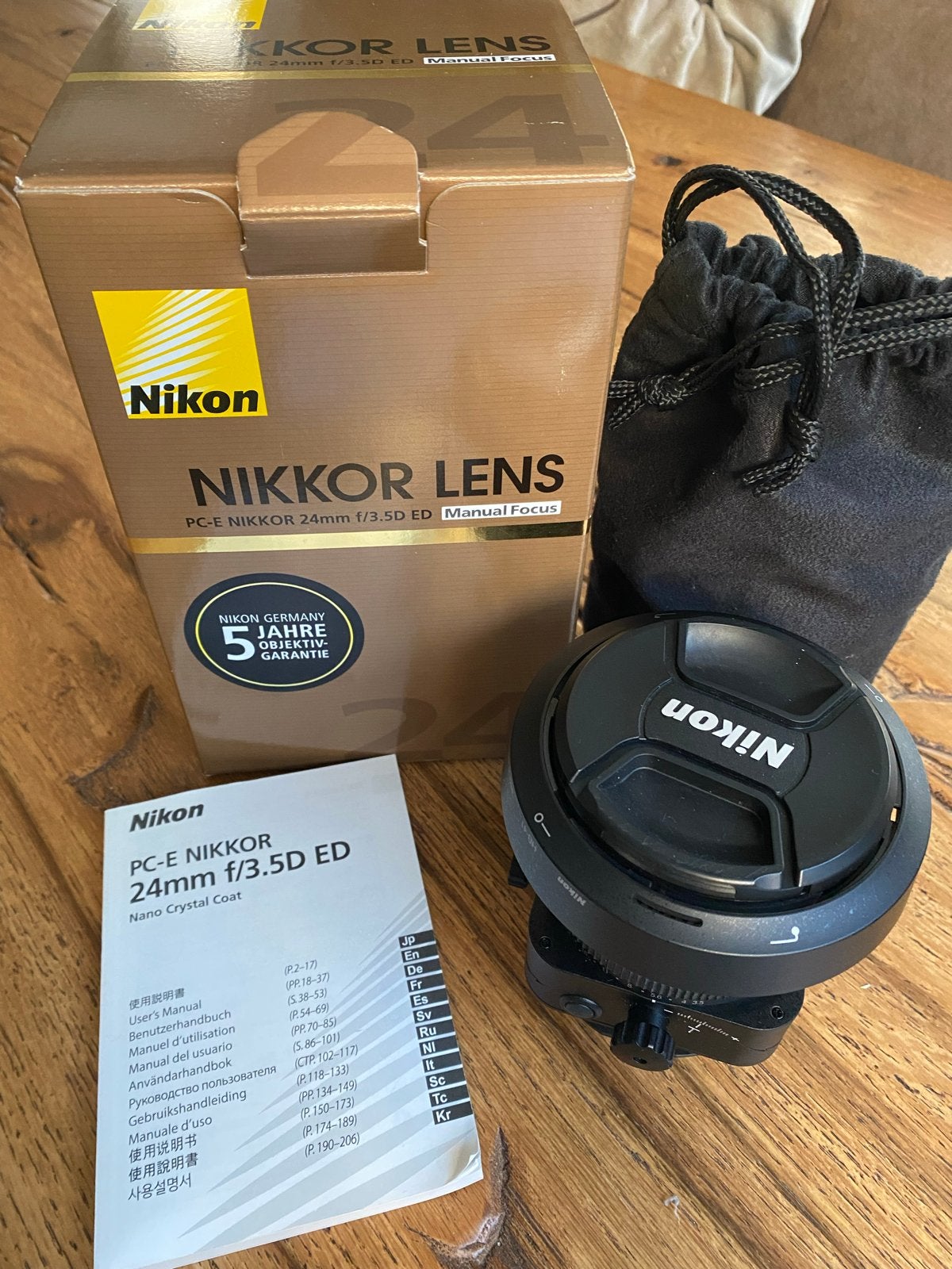 Nikon PC-E Nikkor 24mm f/3.5D ED Tilt-Shift Lens, Nikon, Zo goed als nieuw, Nikon F-mount, Handmatige focus