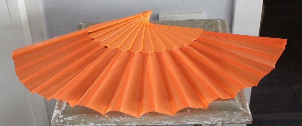 oranje waaier, Ophalen of Verzenden, Gedragen, One size fits all, Hoed