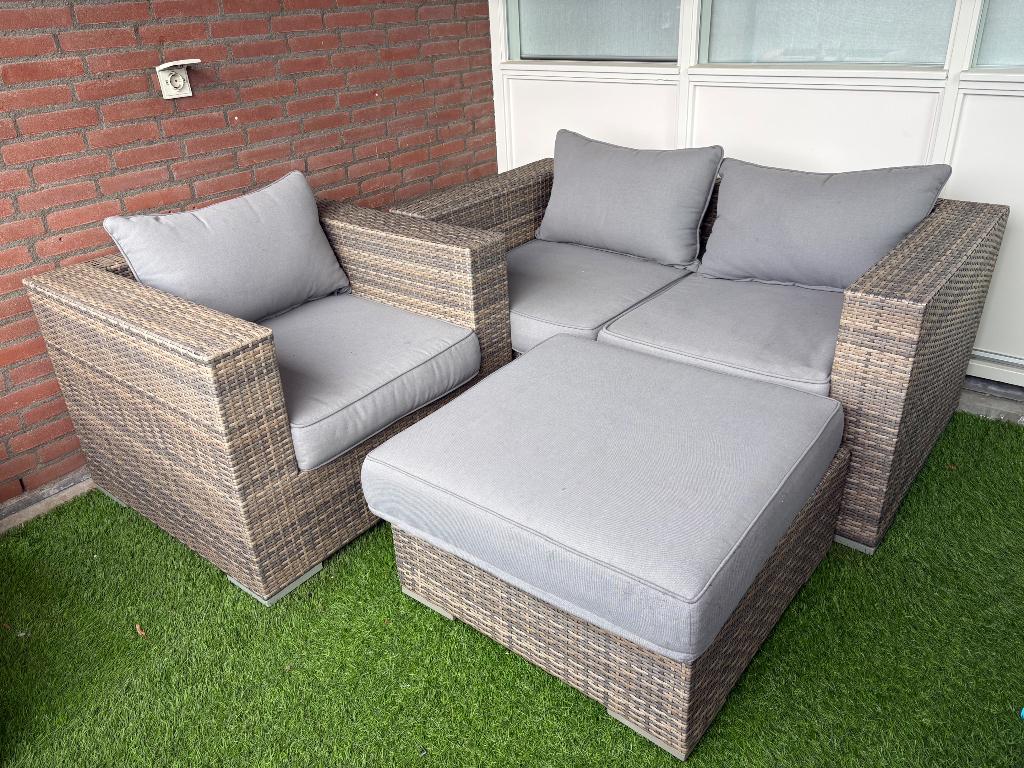 Central Park tuinset/ Lounge set Juliëtte drie delig, Ophalen, 4 zitplaatsen, Bank, Zo goed als nieuw