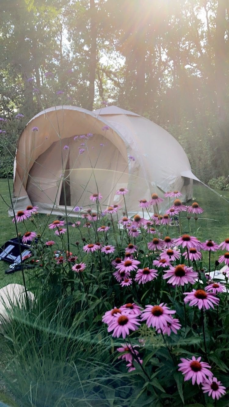 Karsten 280 tent met voorstuk, compleet en in topstaat, Ophalen