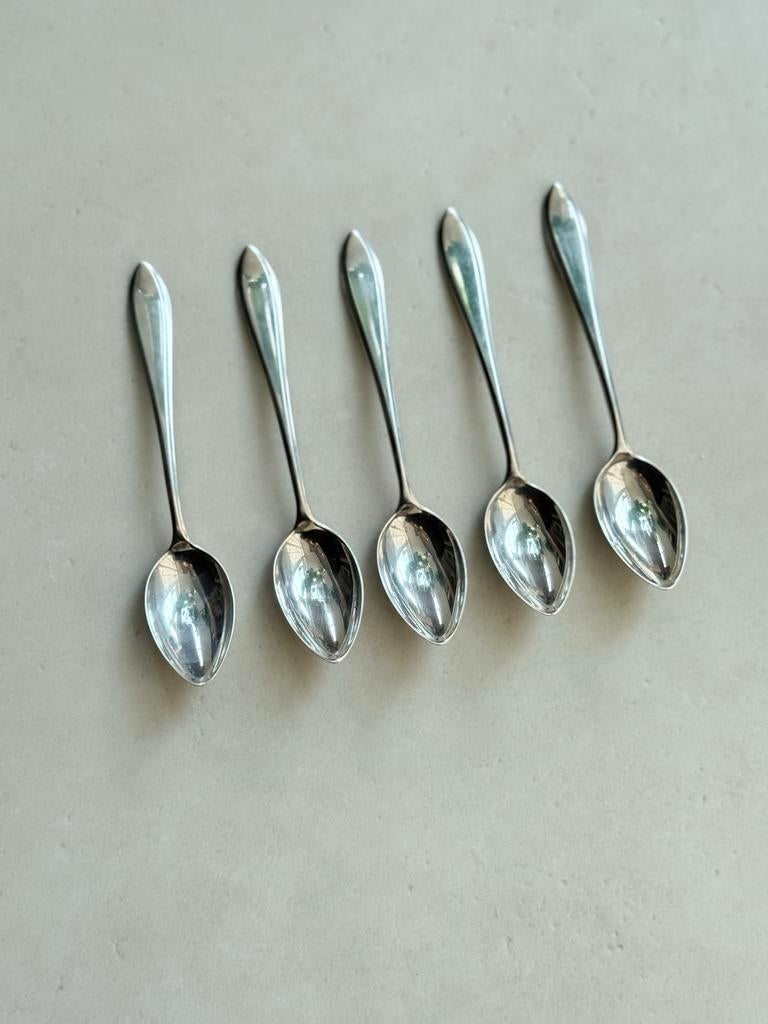 Set van 5 Vintage Zilveren Lepeltjes -Gerritsen & Van Kempen, Ophalen of Verzenden