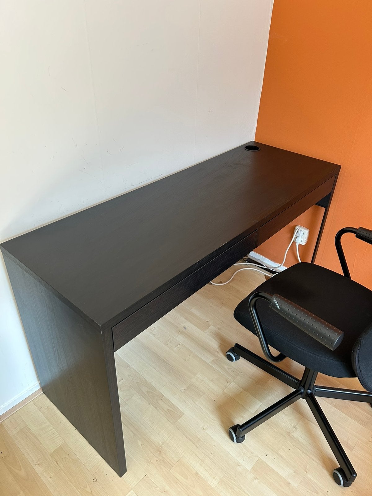 Ikea Bureau MICKE Zwart, Ophalen, Zwart, 50 cm, 142 cm