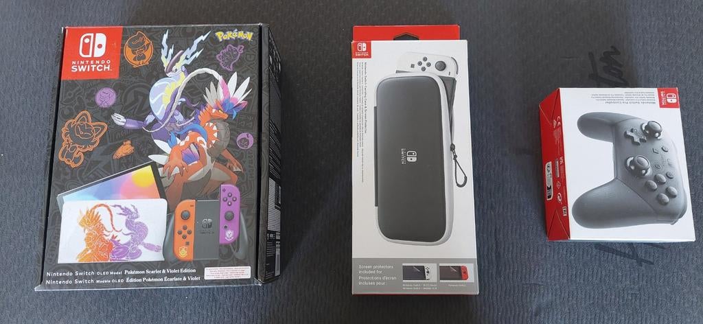 Nintendo Switch OLED Pokémon Scarlet & Violet Edition, Ophalen, Zo goed als nieuw, Met 1 controller, Switch OLED
