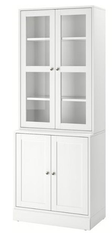 IKEA HAVSTA vitrinekast / opbergkast wit, Ophalen, 200 cm of meer, 25 tot 50 cm, Gebruikt