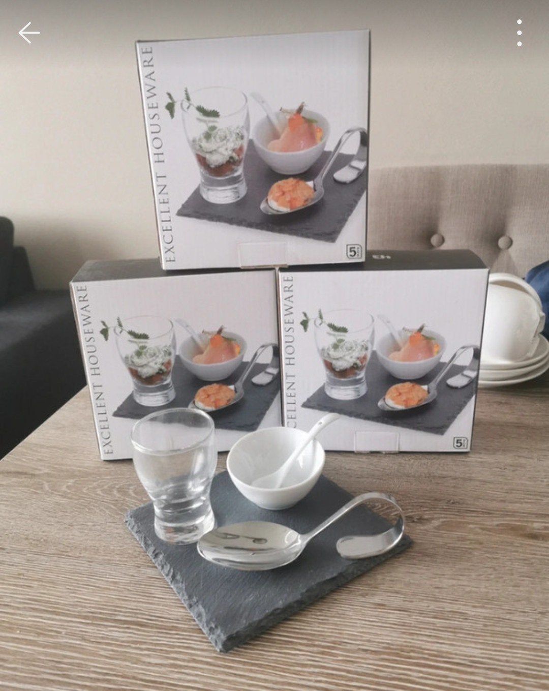 4x Amuse set, Ophalen of Verzenden