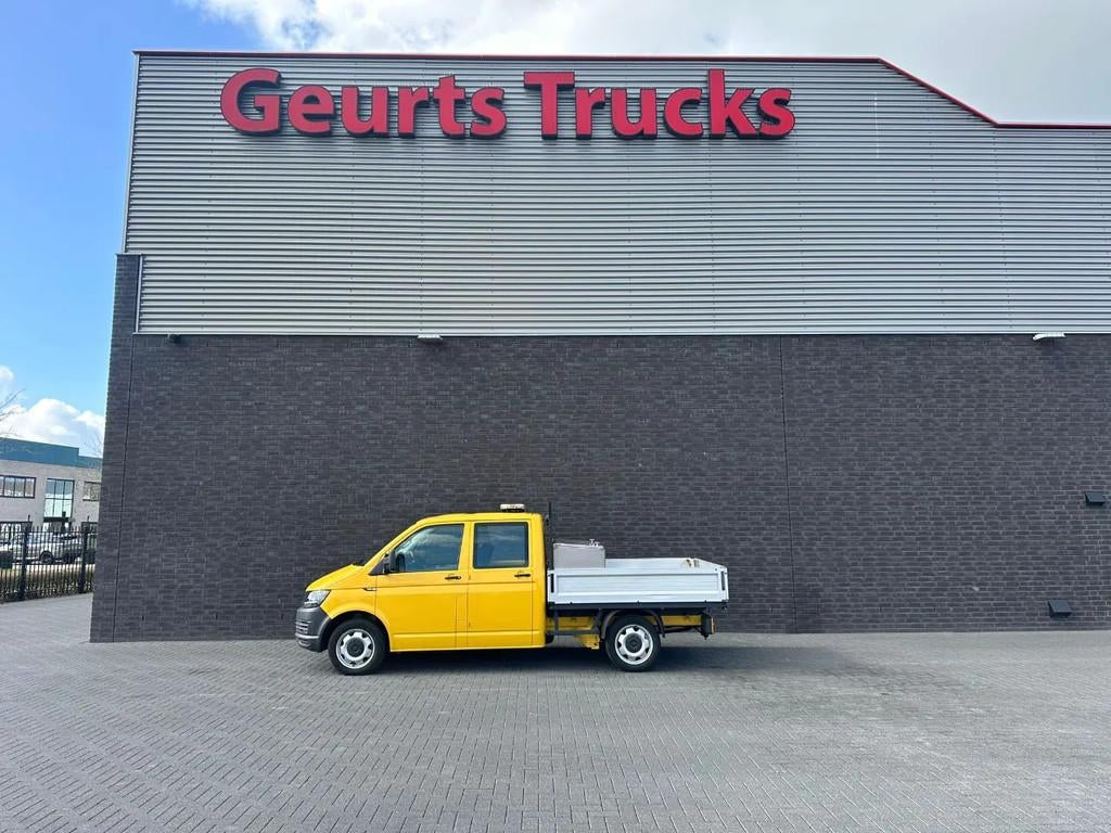 Volkswagen Transporter T 6 DUBBEL-CABINE LAADBAK (bj 2019), Auto's, Bestelauto's, Automaat, Gebruikt, Euro 6, 4 cilinders