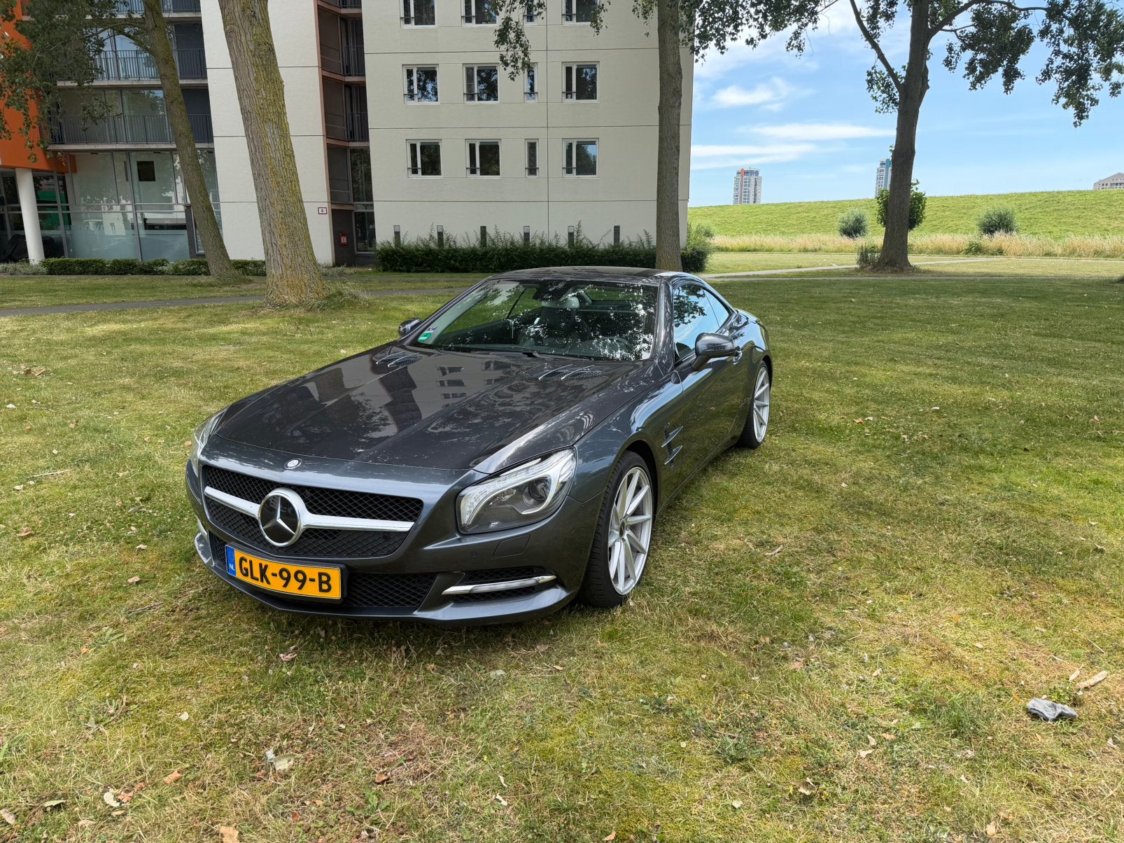 Mercedes-Benz SL Sl500 Aut7 Blue Efficiency 2013 Grijs, Auto's, 8 cilinders, Cabriolet, 11 km/l, Automaat