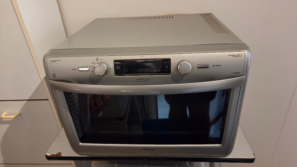 Whirlpool JT378 Combimagnetron Hetelucht,grill,Magn. 31ltr, Ophalen, Combimagnetron, Gebruikt, Hete lucht