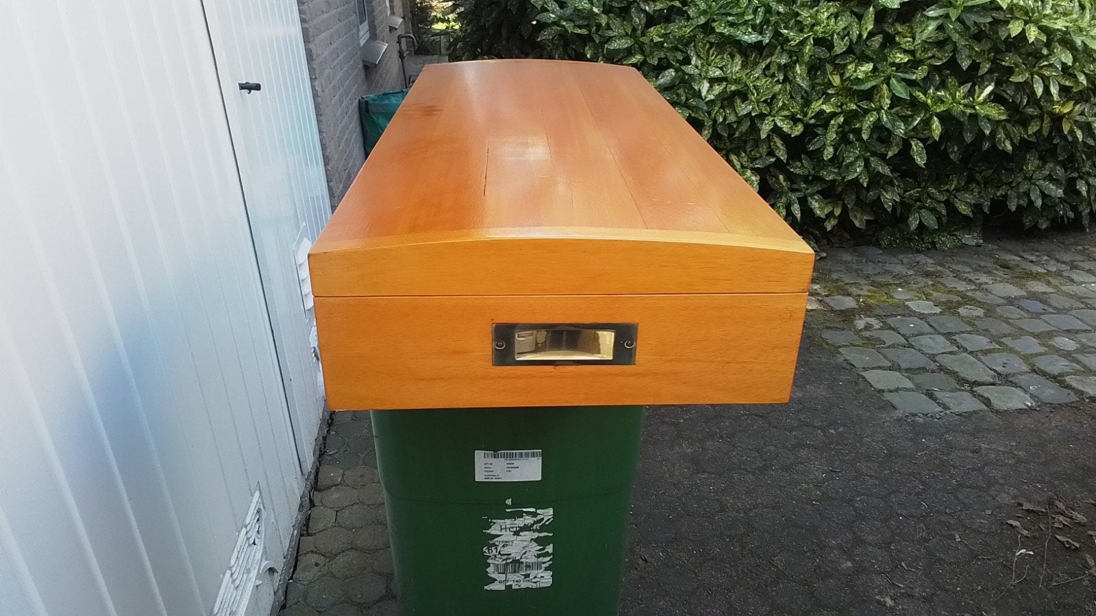 Oldtimer  koffer hout zeer mooi gemaakt,t, Ophalen