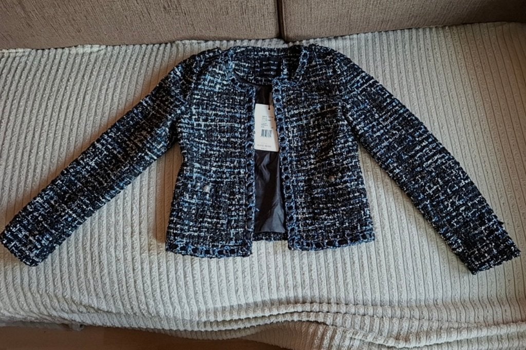 Nieuw met kaartje Nikkie Kate Moss jasje XS zwart blauw, Ophalen, Blauw, Nieuw, Nikkie