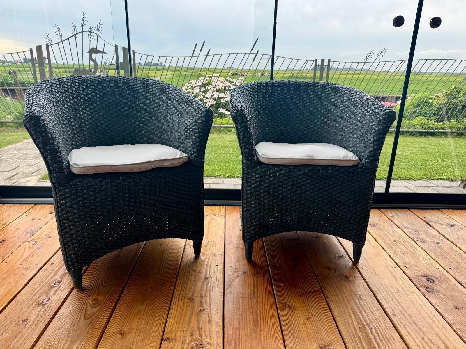 Vincent Sheppard Lloyd Loom stoelen (2 stuks), Ophalen, Gebruikt, Twee, Grijs