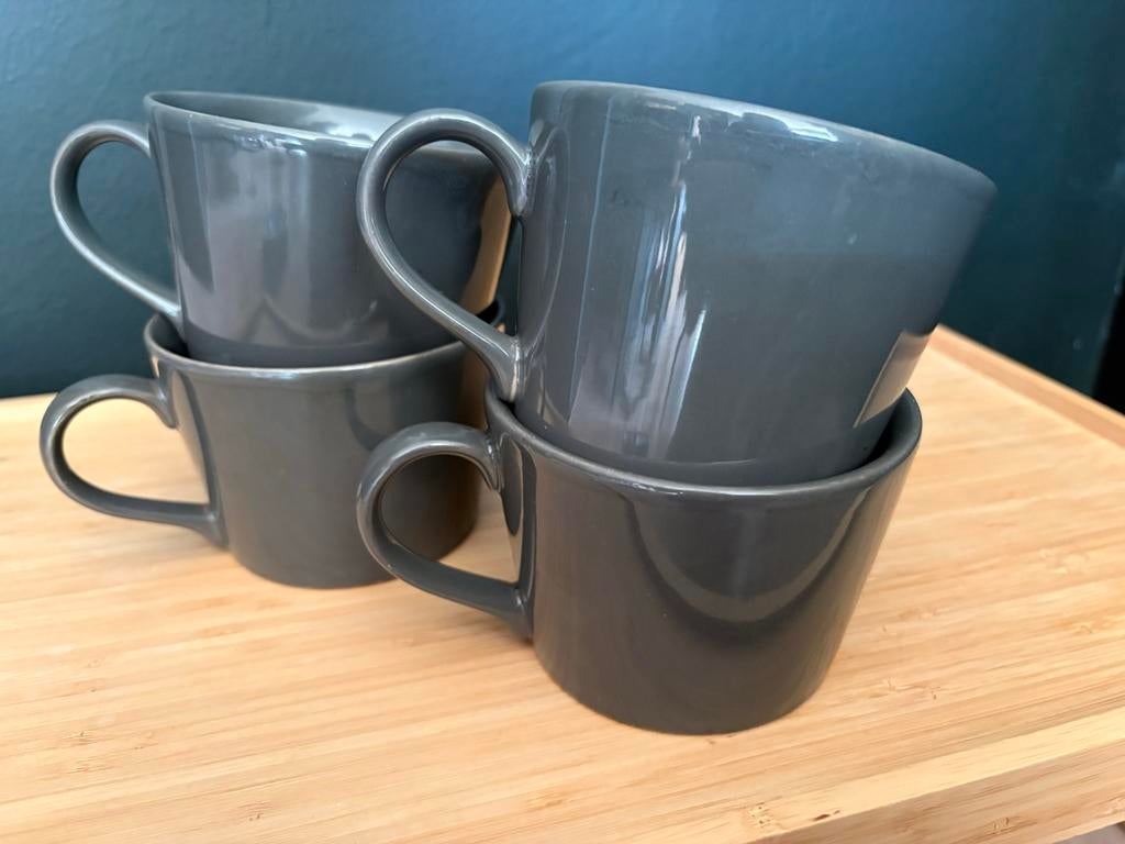 IKEA Soepkommen Antraciet - Grote Kop Thee/Cappuccino, Ophalen, Gebruikt, Keramiek, Kom(men)