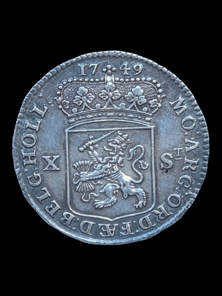 X Stuiver 1749 Holland, Vóór koninkrijk, Zilver, Losse munt, Overige waardes