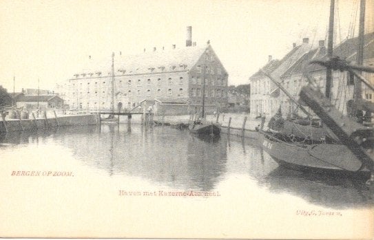 BERGEN OP ZOOM haven met Kazerne-Arsenaal, Verzenden, Voor 1920, Ongelopen, Noord-Brabant