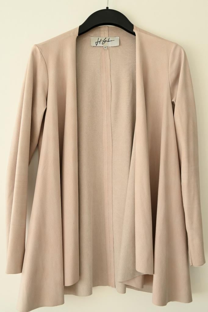 Soepele suède blazer van Jeff Gallano, Kleding | Dames, Jasjes, Kostuums en Pakken, Ophalen of Verzenden, Zo goed als nieuw, Maat 38/40 (M)