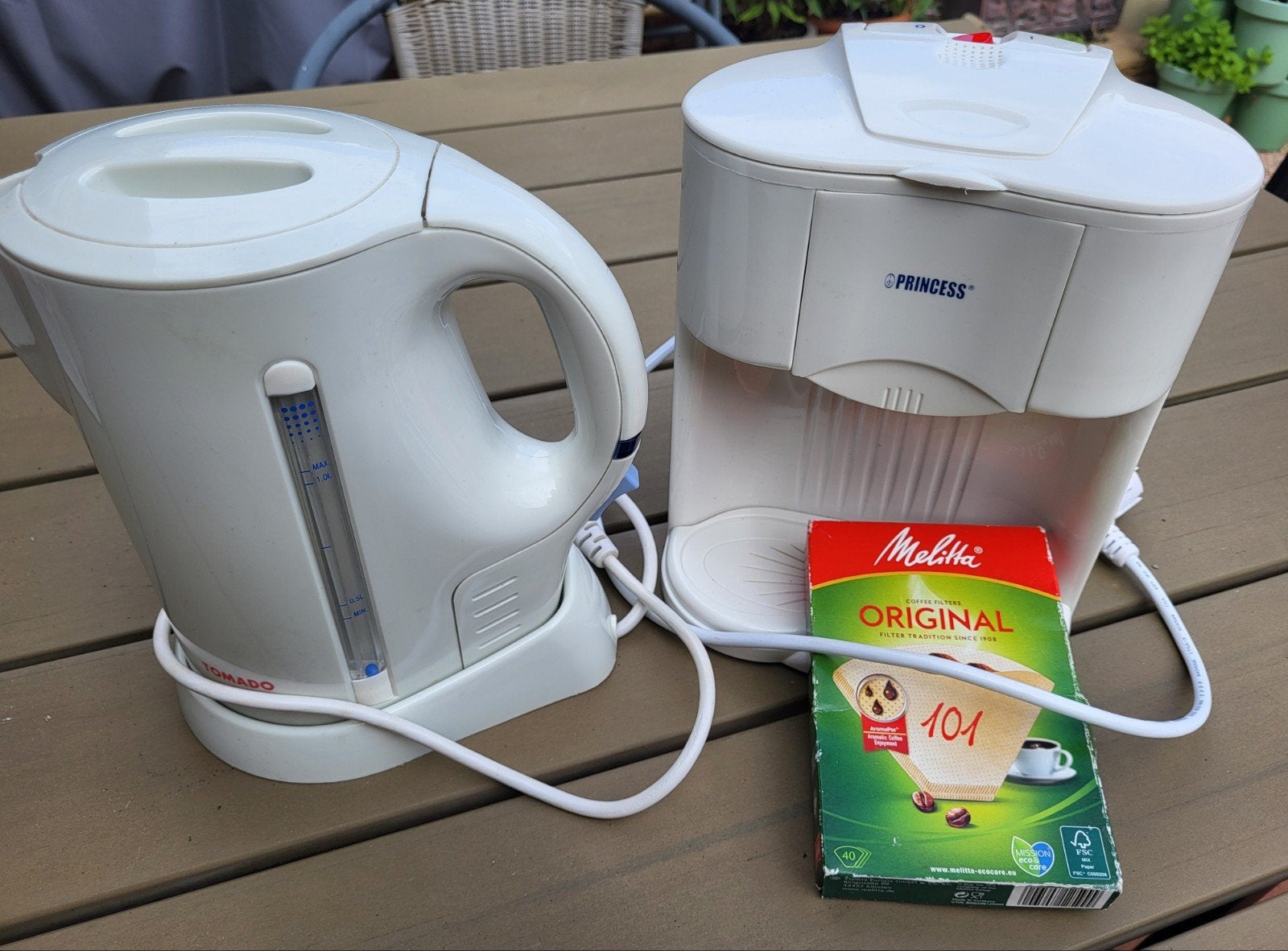 Koffiezetapparaat, waterkoker, bamboe borden & BBQ tool, Ophalen, Gebruikt, Overige modellen, Gemalen koffie