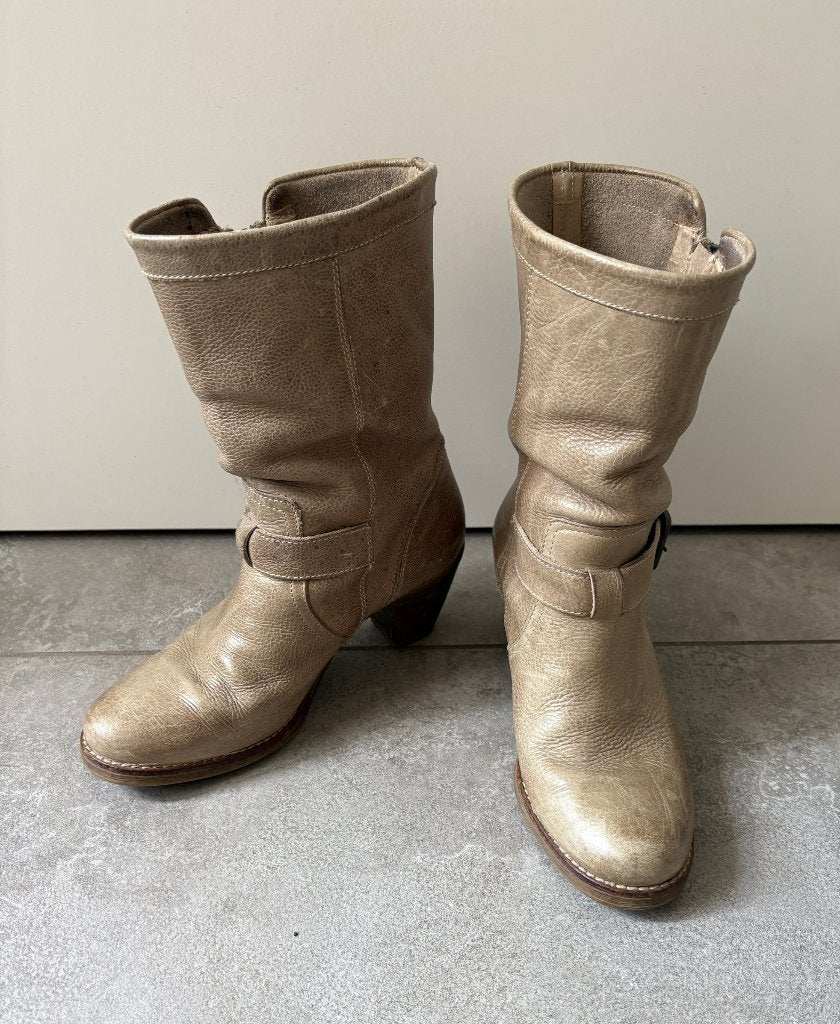 Van Dalen taupe kleur maat 38 leren laarzen, Bruin, Lage of Enkellaarzen, Ophalen of Verzenden, Van Dalen