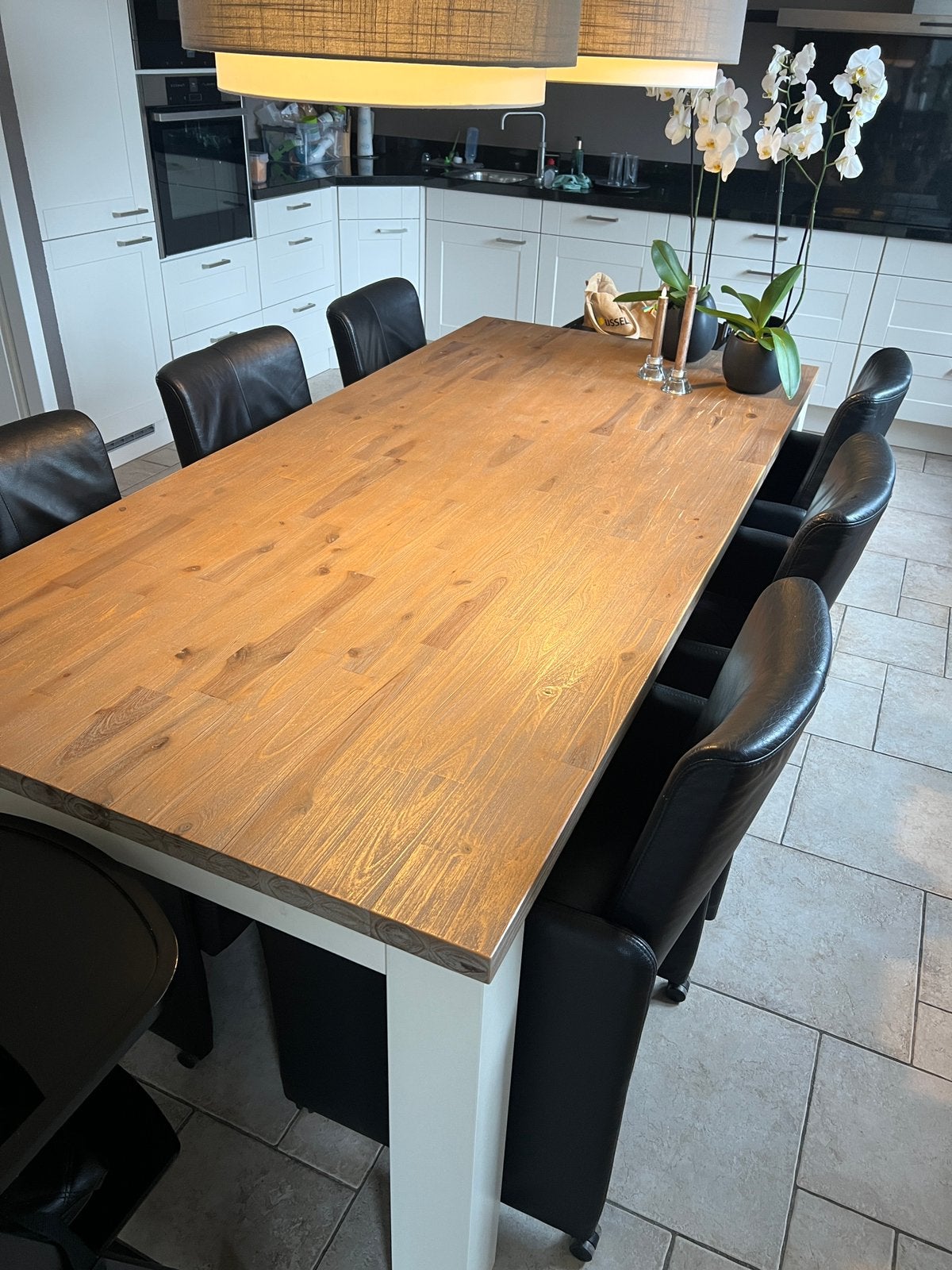 6 leren eetkamer stoelen met comfort stand, Huis en Inrichting, Ophalen, Gebruikt, 4 tot 6 stoelen