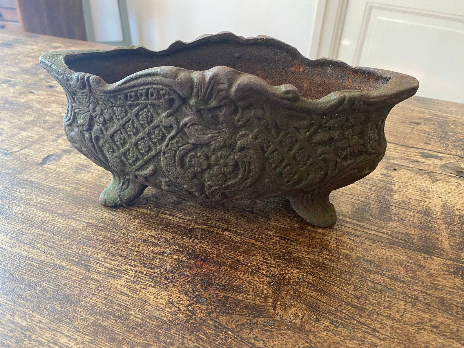 Brocante Gietijzeren Franse Jardinière - Fraai Gedecoreerd, Ophalen of Verzenden