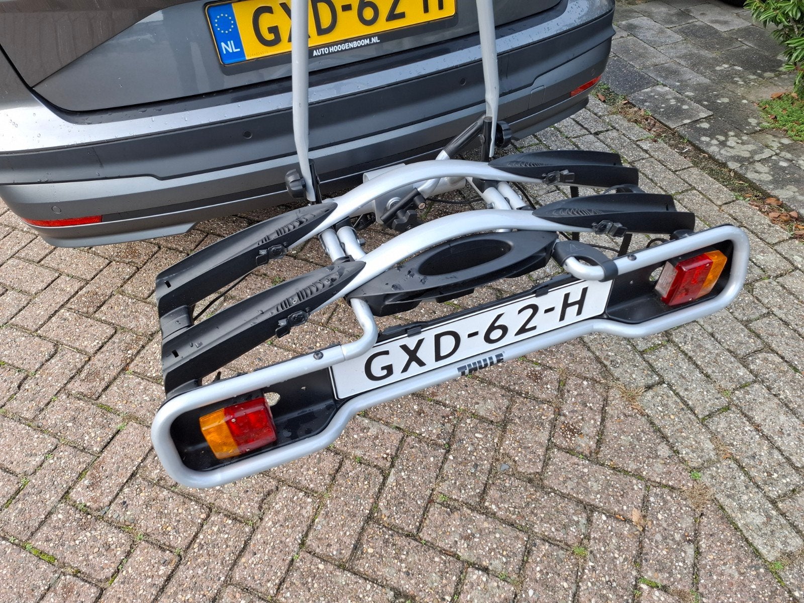 Thule trekhaak fietsendrager voor 2 fietsen, Ophalen, Gebruikt, 2 fietsen, Trekhaakdrager
