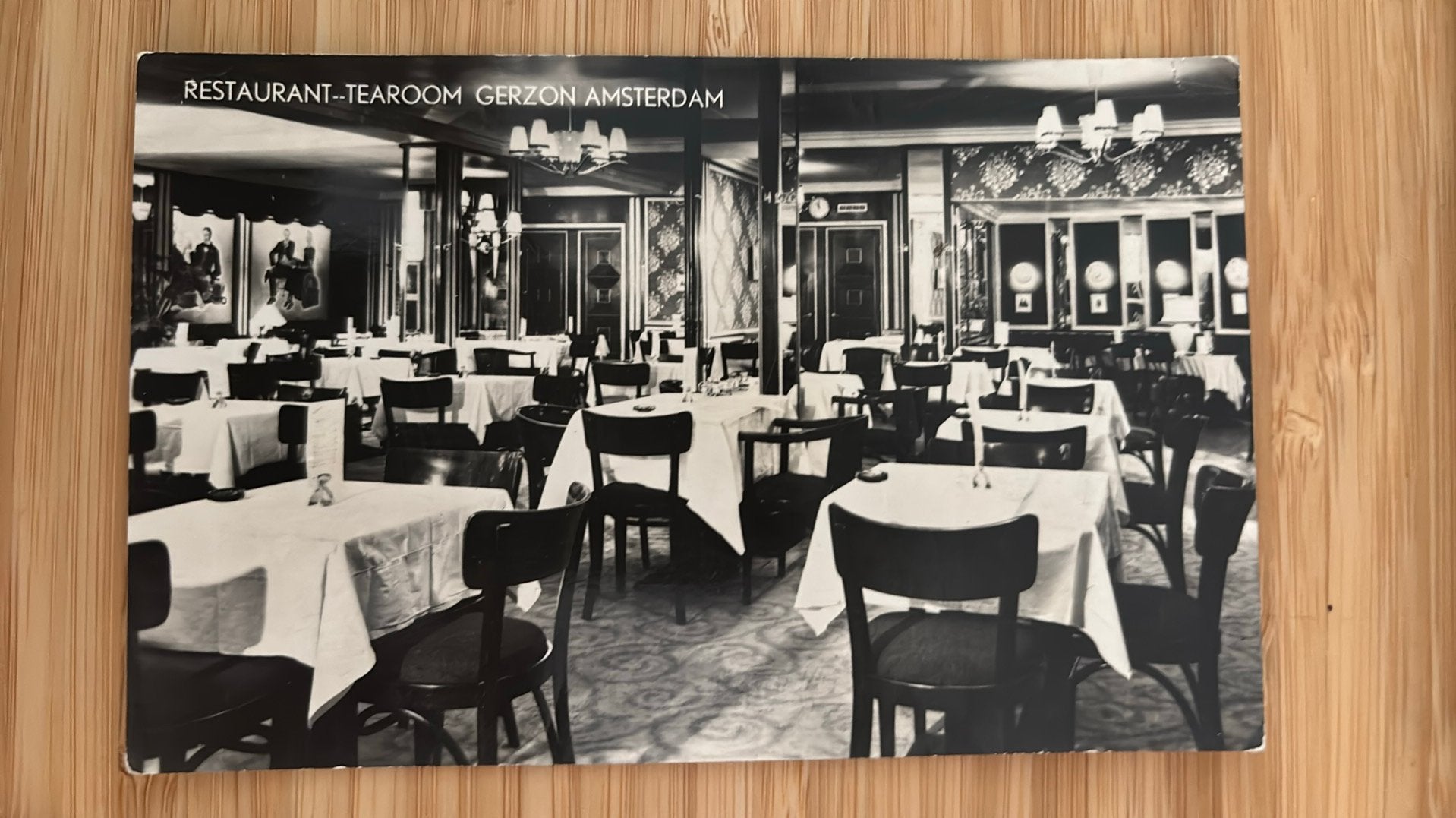 Amsterdam Restaurant Tearoom GERZON 1952, Verzamelen, Ophalen of Verzenden, 1940 tot 1960, Ongelopen, Noord-Holland