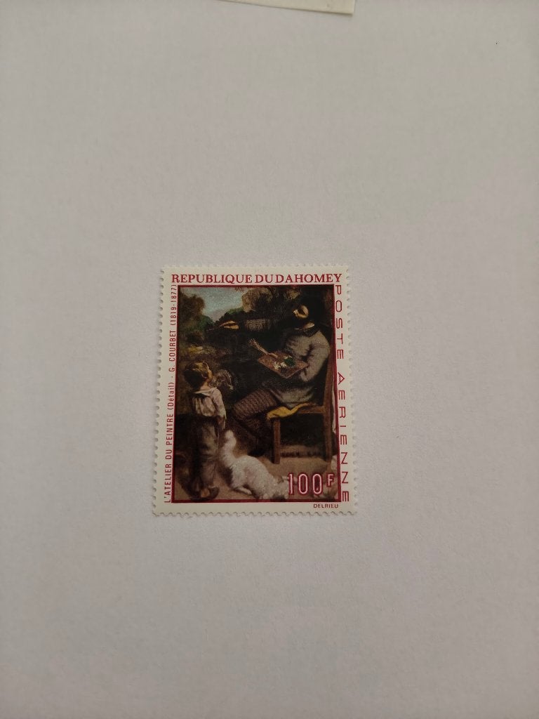 8481 du dahomey benin het atelier van de schilder courbet, Postzegels en Munten, Verzenden, Overige landen
